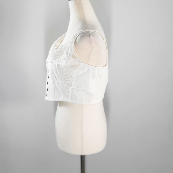 FREE PEOPLE have my heart cropped tank top Sz L NEW - Picture 6 of 10